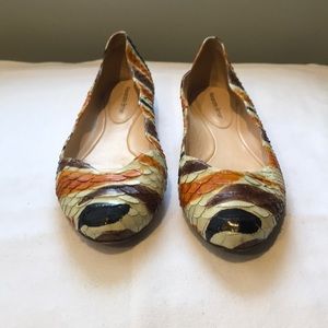 Alexandre Birman Snakeskin Flats